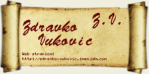 Zdravko Vuković vizit kartica